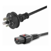 IEC LOCK 0.5m IEC C13 to Aus 3 Pin Plug Power Cord - Male to Female