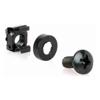 Serveredge Heavy Duty M6 Cage Nuts Washer & Screw Set : Pack of 100 : BLACK