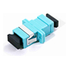 Serveredge SC Female to SC Female Multi Mode Simplex OM3 Fibre Adapter-AQUA COLOR