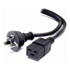 ALOGIC 3m Aus 3 Pin Mains Plug to IEC C19 - Male to Female