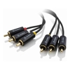 ALOGIC Premium 15m 3 RCA to RCA 3  Composite Cable - Male to Male
