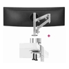 Atdec AWMS-HX40 597mm Dynamic Arm + 400mm Post/ 6-14kg (13lb-31lb) Flat Screen, 6-12kg (13lb-26.5lb) Curved Screen + HDuty F Clamp Desk Fixing, Silver