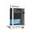 Verbatim 65628 Type C Dual Hub with HDMI, RJ45, SD, 2x USB3.0 - Silver 