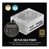CORSAIR RMx Shift White Series, RM1000x Shift White, 1000 Watt, 80 PLUS GOLD, Fully Modular Power Supply
