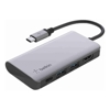 Belkin Connect USB-C 4-in-1 Multiport Adapter - Space Grey (AVC006btSGY) - 100W Power Delivery, 4K HDMI Port, 5GBPS Data Transfer, Charge  Connect