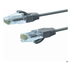 0.25m CAT6A THIN U/UTP LSZH 28 AWG RJ45 Network Cable | Grey
