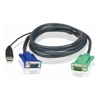 ATEN 1.8M 3IN1 VGA USB CONSOLE KVM SPLIT CABLE NO WTY