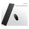 RAPOO 9320M Bluetooth 4.0, 5.0 + 2.4G  Wireless Multi-mode Keyboard Mouse Combo, Aluminum Base, 2400 DPI, 10M Range, Compact Black Retail Pack