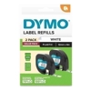 Dymo LetraTag Plastic Tape 12mm x 4M White 2-Pack - new box packaging