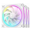 DeepCool FL12 White 120mm Unique ARGB Fans, Low Noise, 4-pin PWM, Fluid Dynamic Bearing, Addressable RGB LED