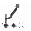 Brateck LDT80-C012UCP Super Heavy-Duty Pole-Mounted Gas Spring Monitor Arm with USB-A and USB-C Ports, Matte Black(new)