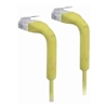 8ware Cable Single Unit Cat6 RJ45 90 Degree 50cm Yellow Ethernet Cable Both End Bendable to 90 Ultra-Thin 3mm Diameter