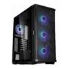 Zalman Z10 PLUS, Mid-Tower, Tempered Glass, Drive Bays: 2x3.5", 2x2.5", Expansion Slot: 7, Motherboard Support: ATX/mATX/Mini-ITX, Pre-Installed Fan: 3x140mm, 1x120mm, ARGB, Black, 1 Year Warranty 