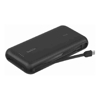 BoostCharge#Power#Bank 20K with Integrated Cable Black