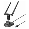Simplecom NW811v3 AX5400 Tri-Band WiFi 6E USB Adapter with 2x 5dBi High Gain Antennas