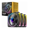 Antec Orbit 120 ARGB 3PK, Extreme Lighting 4 sides  Mirror inward Effect, PWM, 28MM Thickness Focus Airflow 66.72 CFM, FDB 9 Blades. Woven cable Fan