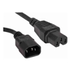 1.5m IEC C14 to C15 High Temperature Extension Cable | Black