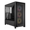 Corsair FRAME 4000D RS ARGB Modular Mid-Tower PC Case - Black, ATX, 430mm GPU, 170mm CPU cooler, 220mm PSU, 360mm rad, 1x USB-C 3.2 Gen2