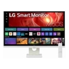 LG 27" 4K UHD IPS Smart Monitor: 3840x2160  (4K UHD), 5ms response time, 60Hz refresh, ~400nit brightness, USBC / HDR400, height/tilt pivot stand