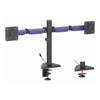 Brateck LDT89-C024L Matte Black Amethyst Articulating RGB Lighting Gaming Dual Monitor Arm, Fit Screen Size: 17"-32" (LS)