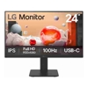 LG 24" IPS Full HD monitor with USB-C - 23.8" FHD IPS, 100Hz, 5ms, 250 nits, 16:9, NTSC 72%, 3-side borderless, USB-C 65W PD, Height/Tilt adj