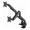 Smart Gas Spring Monitor Arm with 6-in-1 Docking Station - Black
