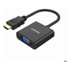 Unitek HDMI to VGA Adapter with 3.5mm for Stereo Audio, Black