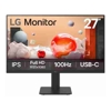 LG 27" IPS Full HD monitor with USB-C, 1920x1080, 100Hz, 5ms, 65W PD, IPS, 3-side borderless, tilt/height stand
