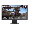 LG UltraGear 27GS60QC-B 27" QHD 180Hz Curved Gaming Monitor - 2560x1440, VA, 1ms, FreeSync, HDMI & DisplayPort, Tilt Stand, 1 Yr Wty (Ex Demo)
