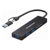 Simplecom CH365C SuperSpeed 3-Port USB Hub with SD MicroSD Card Reader USB-A and USB-C Dual Connector