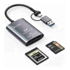 Oxhorn USB 3.2 Gen 2 10Gbps CF Express B and SD Card-reader Aluminum USB-C 3.2 USB-A 3.2 lightweight Plug-and-play Silver