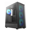 DeepCool CC550 4F High Airflow Mid Tower ATX Case, 4 Pre-Installed Fans, USB3.0 x1,USB2.0 x1,Type-C x1,Audio x1