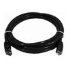 8Ware CAT6 Cable 0.5m - Black Premium RJ45 Ethernet Network LAN UTP Patch Cord 26AWG CU Jacket