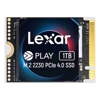 Lexar LNMPLAY001T-RNNNG Internal SSD Play 1TB M.2 2230 PCIe Gen 4x4 NVMe SSD up to 5200MB/s read, 4700MB/s write - 5 year limited warranty