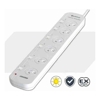 Sansai 6 Way Powerboard 6 Outlet 10A 240V Individually Switched 3 extra spaced sockets 1M Length