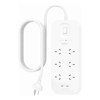 Belkin SurgePro 6-Outlet Surge Protector With Dual USB-C (30W) - White(SRB006AU2M), 2M Power Cord, 650 Joules, $50,000 CEW,  2 Years Warranty