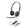 POLY BLACKWIRE 3220 STEREO USB -C HEADSET USB-C/A ADAPTER