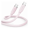 Elements Silicone 5A/240W USB2 USB-C to C Male Cable with cable tie 1m -Pink