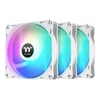 Thermaltake CL-F205-PL12SW-A, LE 120 ARGB PWM Cooling Fan, Size: 120mm, Airflow: 66.1CFM, Noise: 25.2dB(A), Pack of Three,  Hydraulic Bearing, White, 2 Year Warranty
