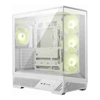 MSI MAG PANO 130R PZ WHITE, Mid Tower ATX Gaming Case, Tempered Glass, Drive Bays: 3x2.5" SSD & 2x3.5" HDD, Expansion Slots: 7, Fan: 120mm, Mothernoard Support: ATX, MicroATX, MiniITX , White, 1 Year 