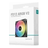 DeepCool FD12 ARGB V2 120mm Integral Blade Silent Ring Case Fans, 4-Pin PWM, 3-Pin 5V ARGB, Hydro Bearing
