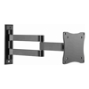 Brateck Aluminum Articulating TV Wall Mount, 13-27", 15kg Capacity, VESA 75x75/100x100, Full Motion, 70 Tilt, 90 Swivel, 50-372mm Extension