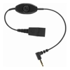 JABRA QD to 3.5MM STRAIGHT CORD WITH PUSH to TALK FOR QD HEADSETS