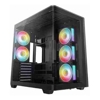 DeepCool CG590U 5F Sleek Showcase (one-piece curved glass) ATX Case,5 x Pre-installed ARGB Fans, USB3.0x2Gen2 Type-C x1Audio/Micx1