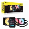 Corsair iCUE LINK TITAN II 360 RX LCD AIO Liquid CPU Cooler - Black, 5" LCD, 360mm Radr, FlowDrive 2 Pump, RGB Fans, AM5/AM4 and LGA 1851/1700 Supporp